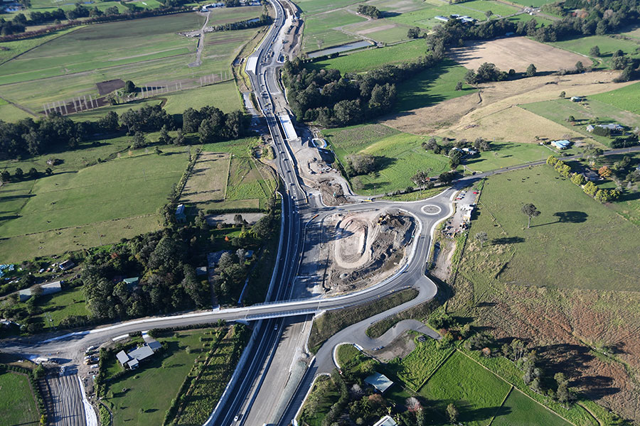 Strong Road interchange looking north