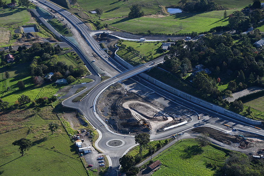 Strong Road interchange looking south