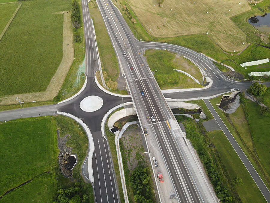 Aerial view of Devitts and Morschels Lane interchange