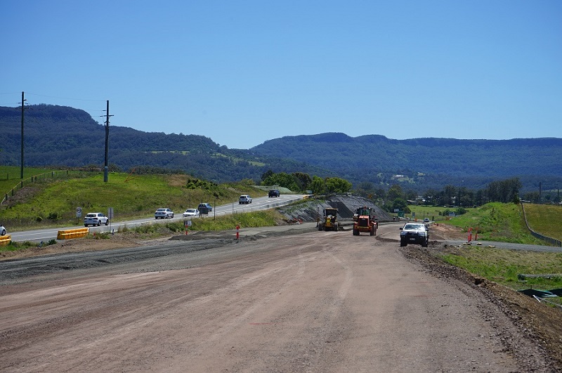 Construction on the new carriageway between Mullers Lane and O'Keeffes Lane