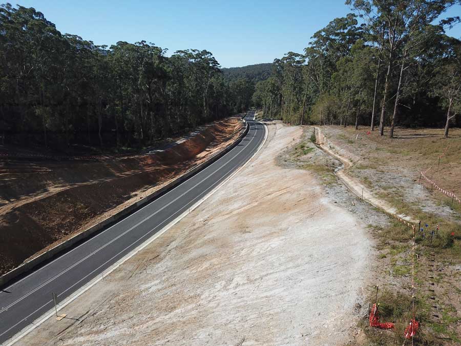 Looking north over the dide track at the northern end of the project (May 2018)