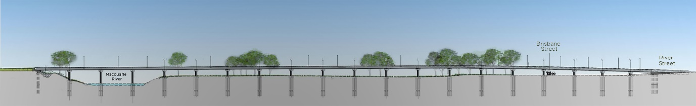 New Dubbo Bridge - Artist impression
