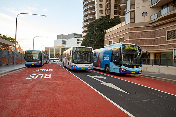 Charles Street, Parramatta – reconfigured bus layover
