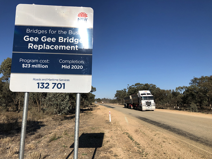 Bridge project sign - November 2018