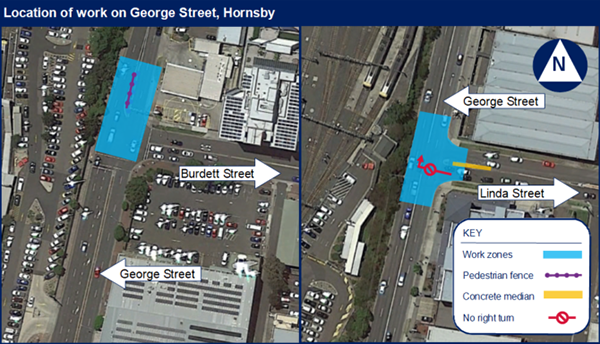 George Street, Hornsby map
