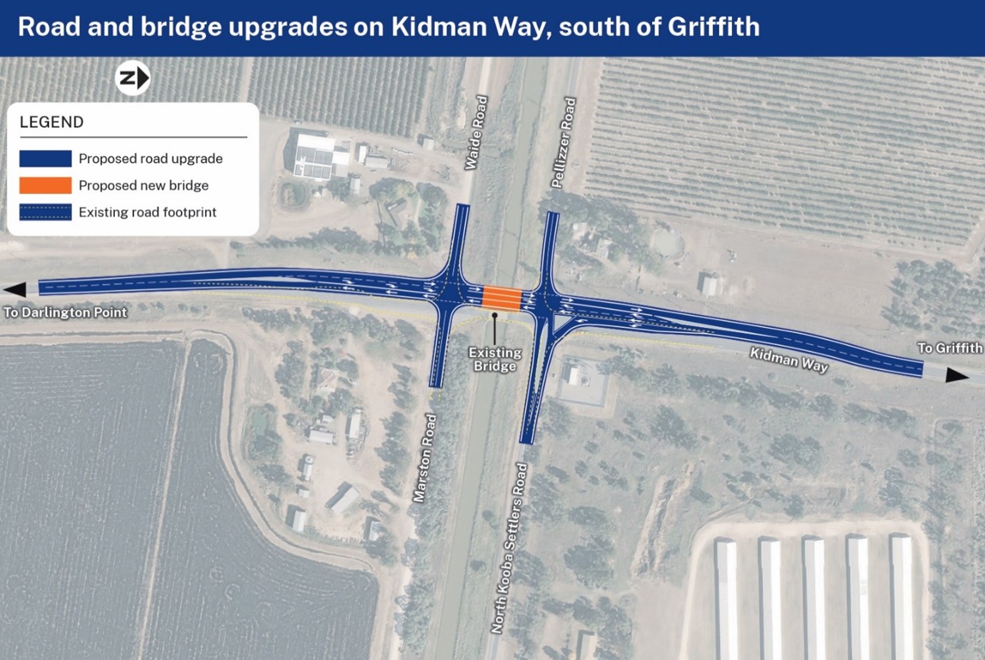 Road and bridge upgrades on Kidman Way, south of Griffith