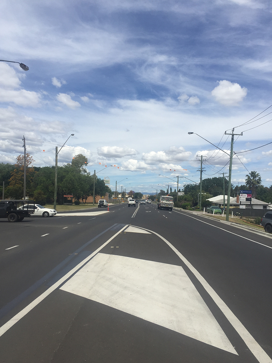 Tribe Street intersection extended right turning lane