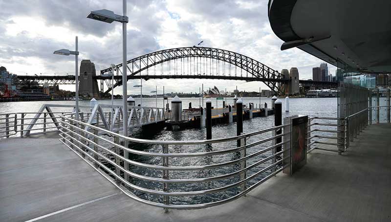 Panoramic view of the new McMahons Point Wharf