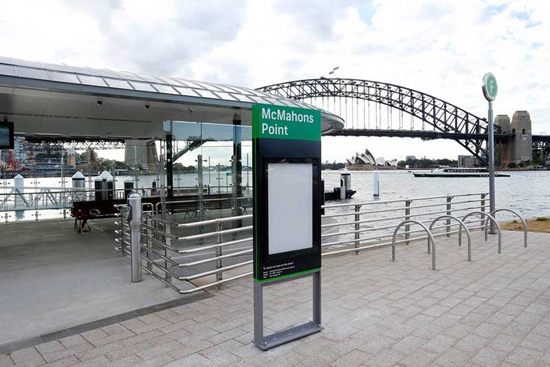 The new McMahons Point wharf