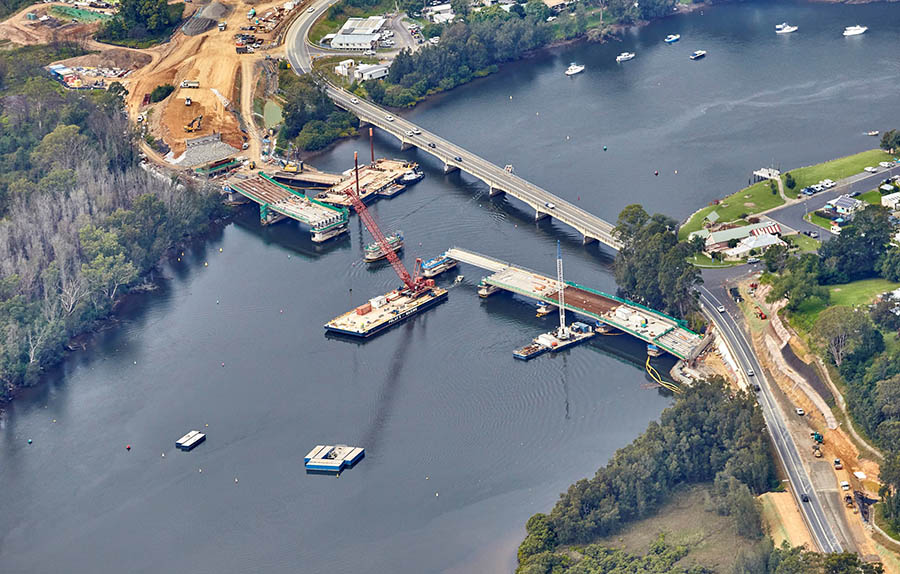 Bridge deck pours have started on the western side of the new bridge