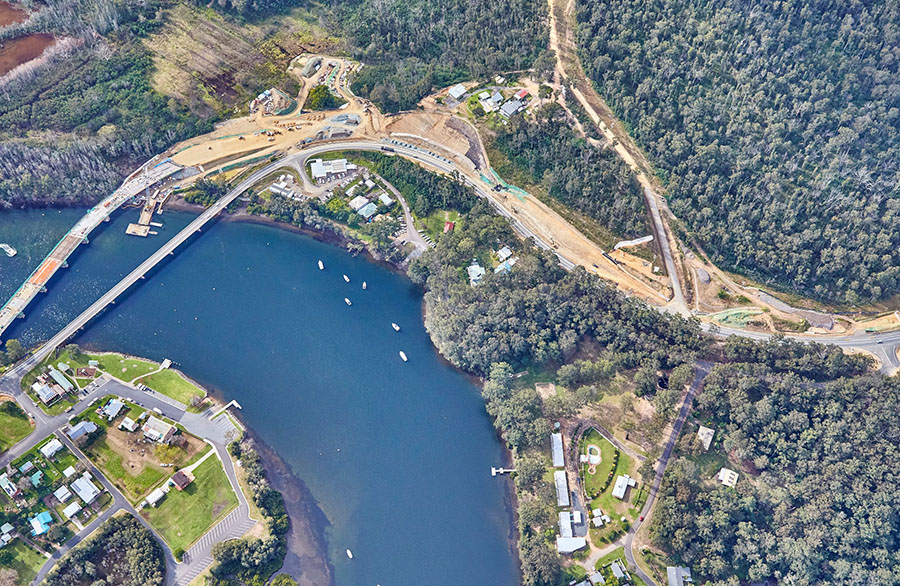 Earthworks progressing on the eastern side of the Clyde River