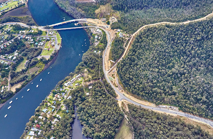 Work on the Kings Highway as you travel from Batemans Bay
