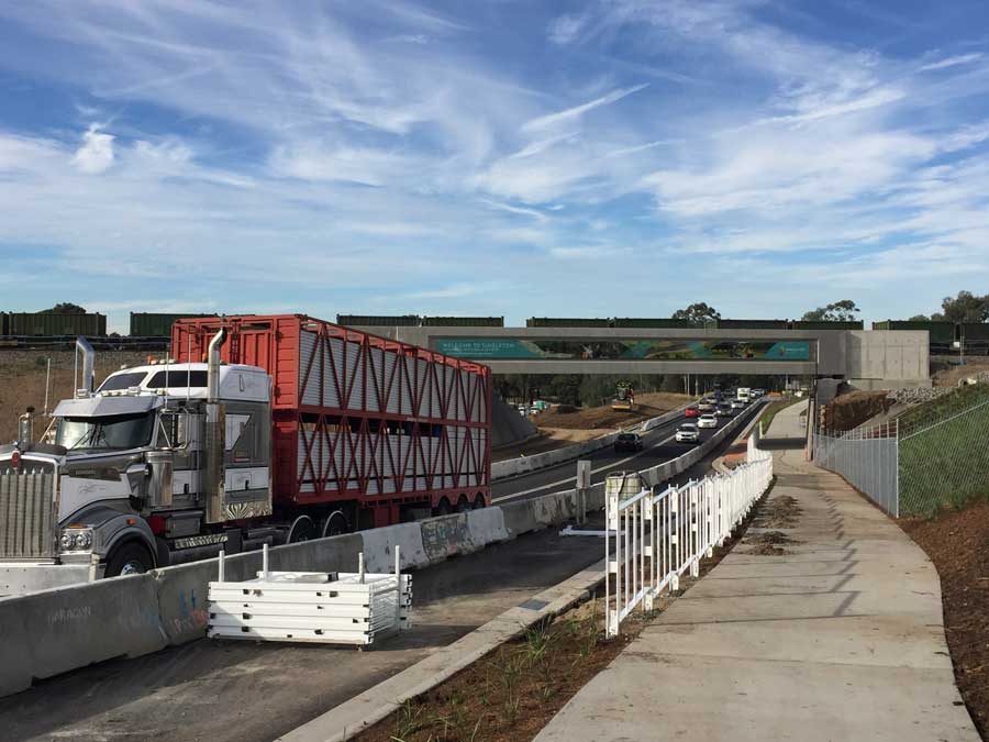 Road and rail freight at Gowrie Gates