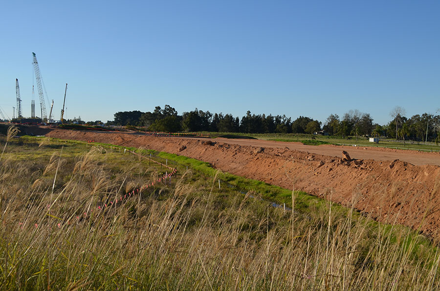 Soft soil work south of the Clarence River (July 2017)