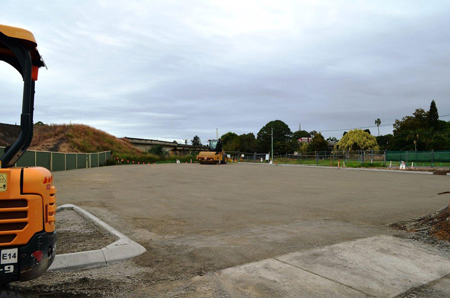 Construction of the new car park on Pound Street, Grafton (May 2017)