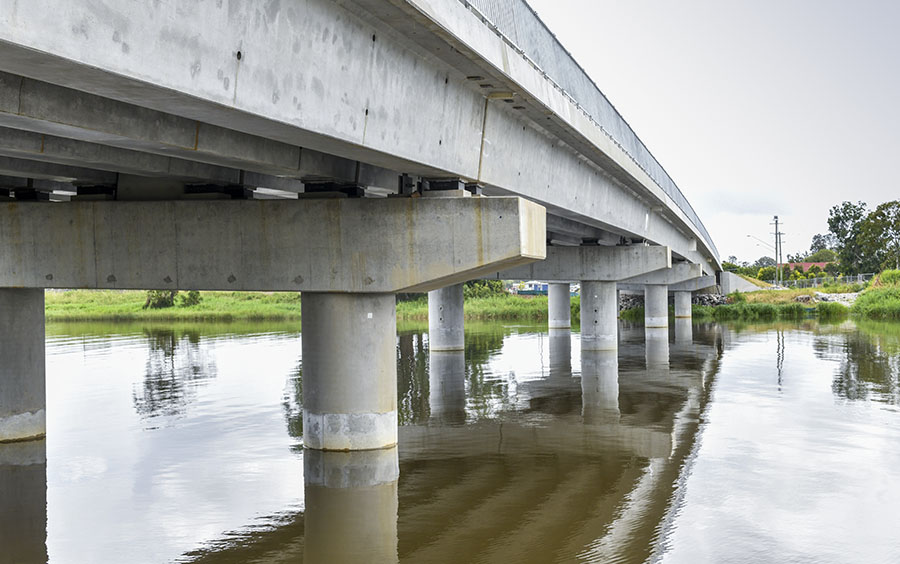 View from under the new Sportsmans Creek Bridge