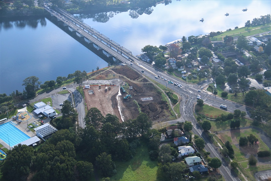 Nowra Bridge project site compound - June 2020