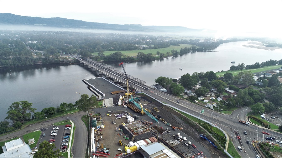 Nowra Bridge project site compound - December 2020