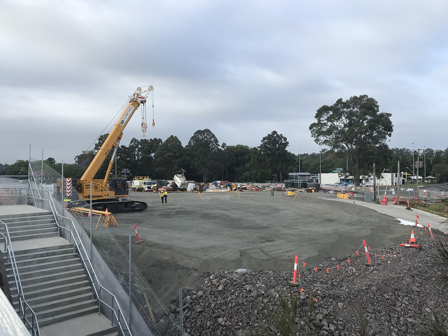 Nowra Bridge project site compound (area for piling) - November 2020