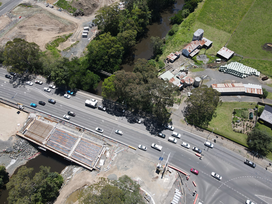 Bomaderry Creek Bridge widening work