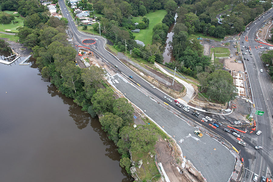 Construction work on Illaroo Road