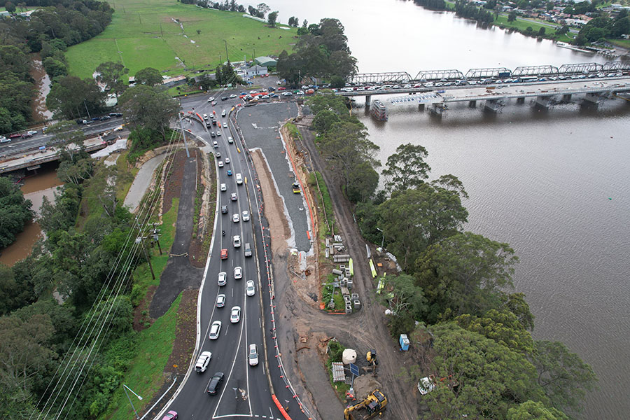 Construction work on Illaroo Road