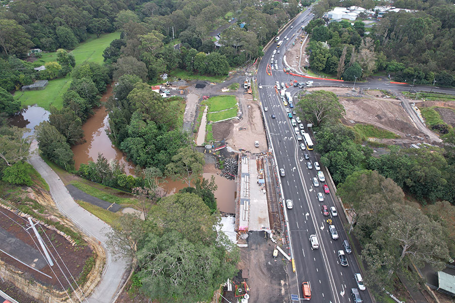 Bomaderry Creek Bridge widening work