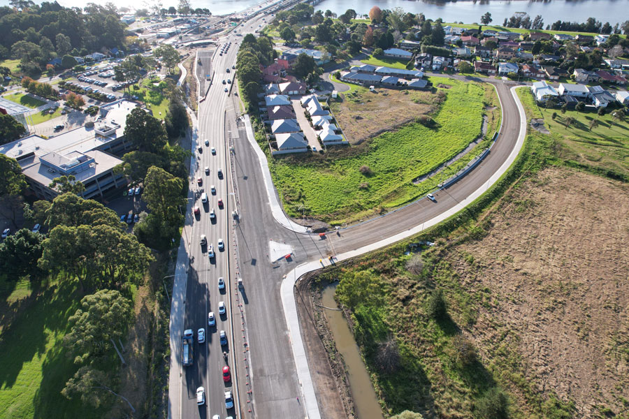 Nowra Bridge Project - Shearwater Way and the Princes Highway looking north