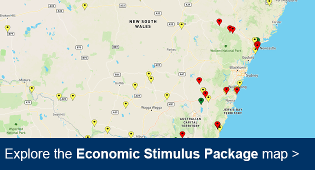 NSW Stimulus Package map