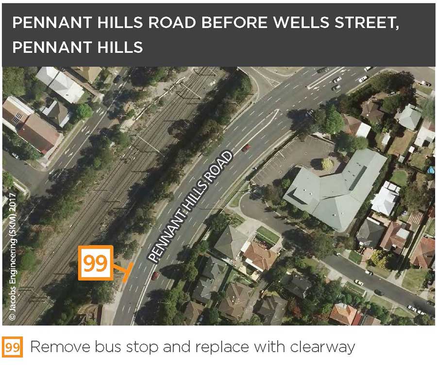 Pennant Hills Road before Wells Street, Pennant Hills