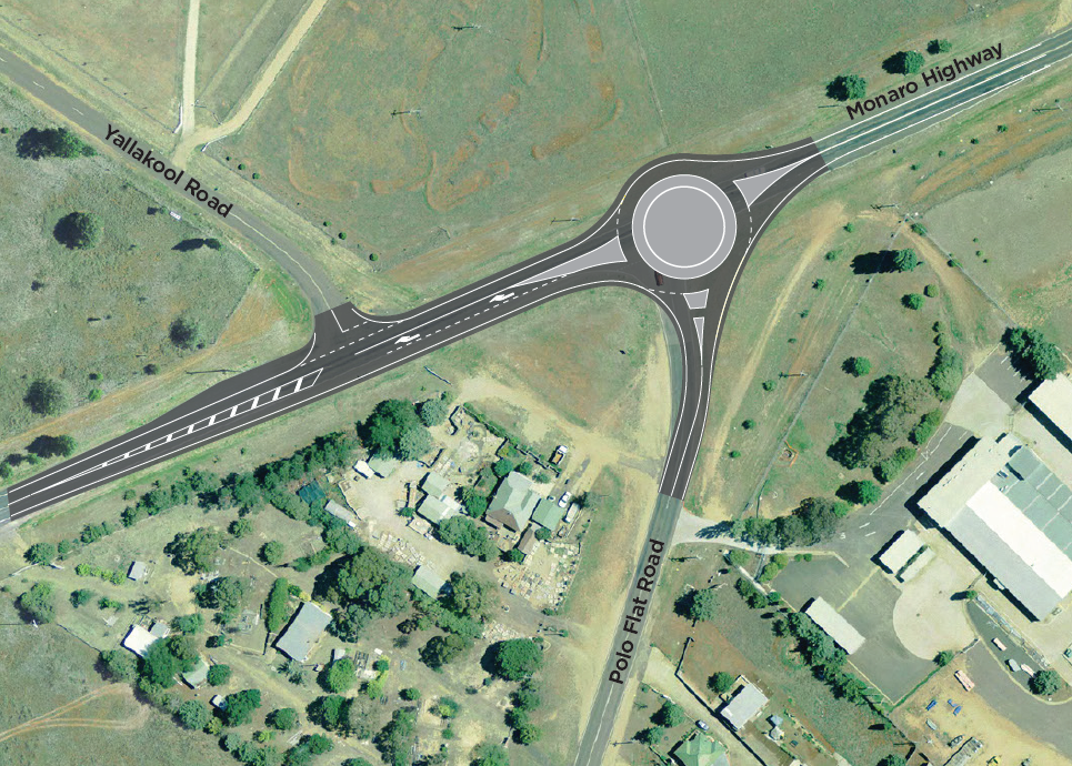 Map showing the location of the proposed roundabout.