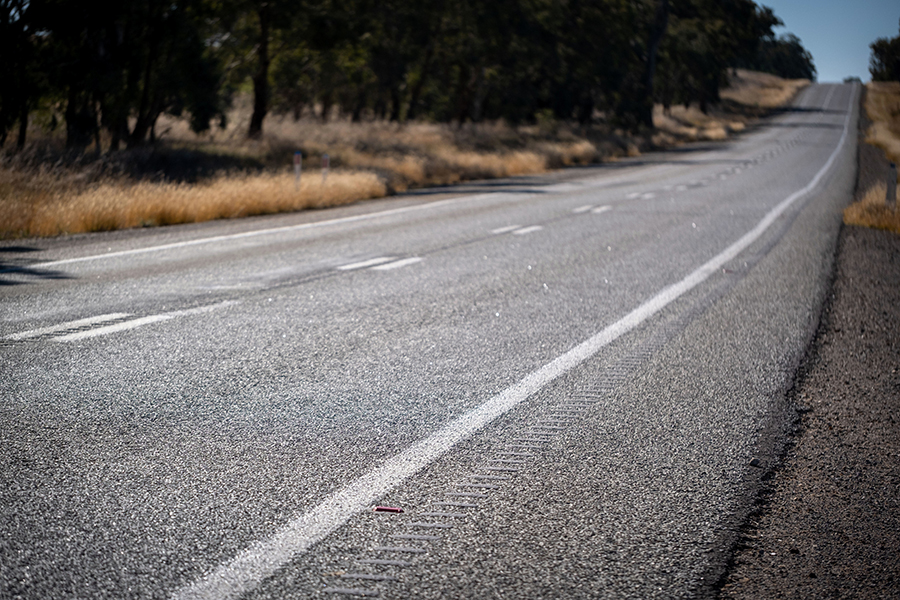 Rumble strips installed on NSW regional highways