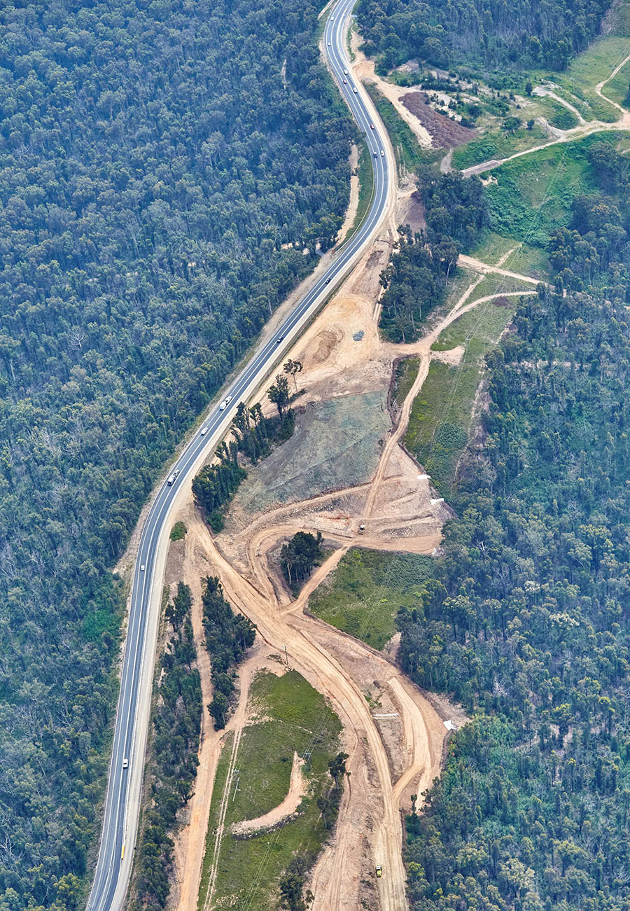 Earthworks next to the Princes Highway
