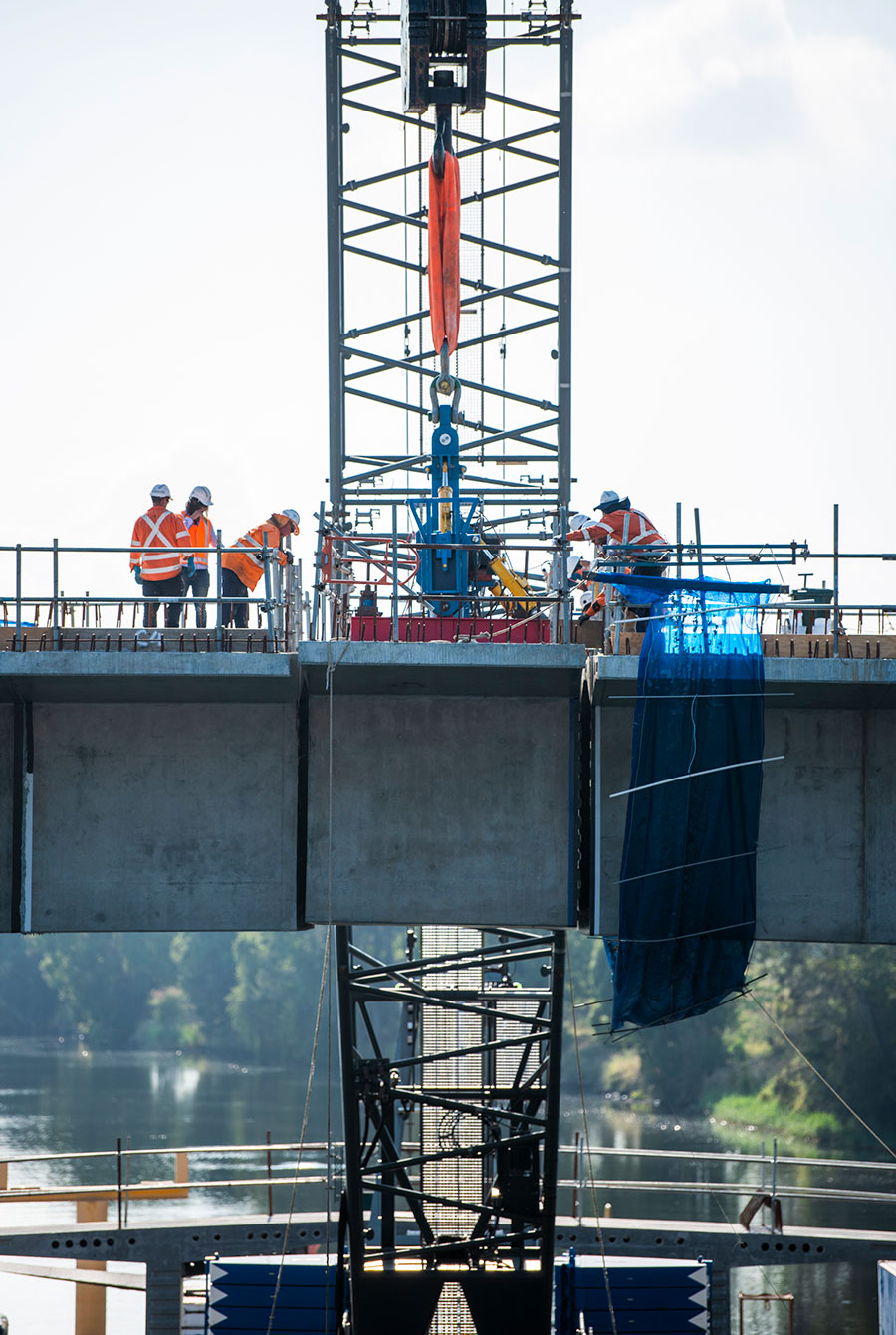 Installation of final segment for span three (March 2019)