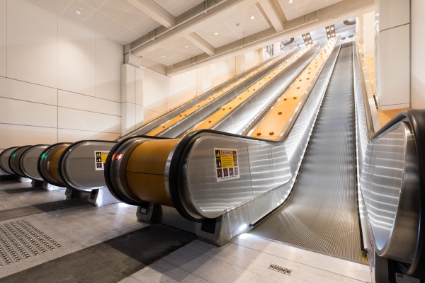 Wynyard Station York Street escalators