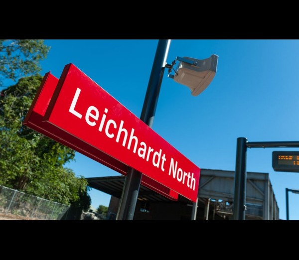Leichhardt North Light Rail platform sign