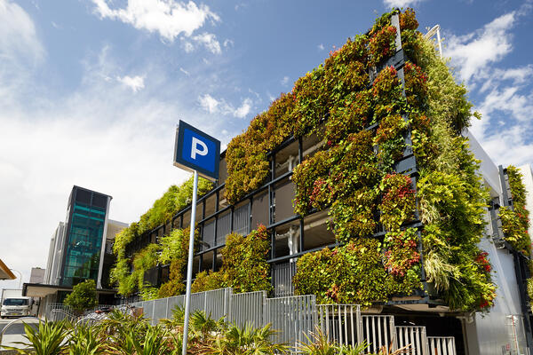 The Manly Vale car park is the first project to feature the rotating ‘Breathing Wall’ technology