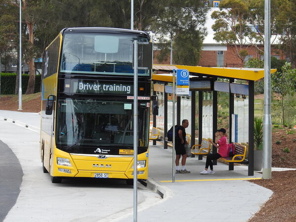  A bus indent and bus stop facilities upgraded at the B-Line bus stop, at Village Park on Barrenjoey Road, Mona Vale.