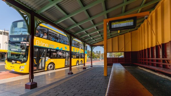 B-Line bus stop Narrabeen 