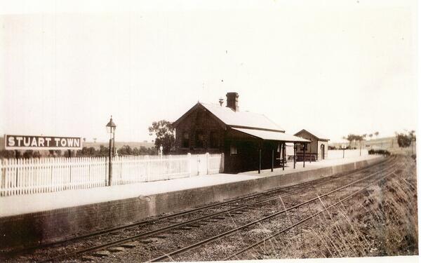Photo of Stuart Town Station, c.1890. Source: ARHS NSW RRC Collection