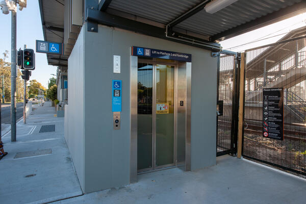 Image of lifts at Canley Vale Station