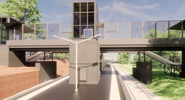 Killara Station Upgrade, Artist's impression of the deflection walls, subject to detailed design