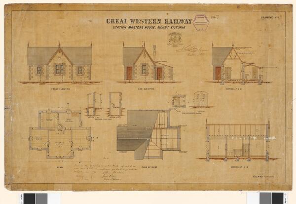A plan of the original Mount Victoria Station Master’s House (now demolished), 1867