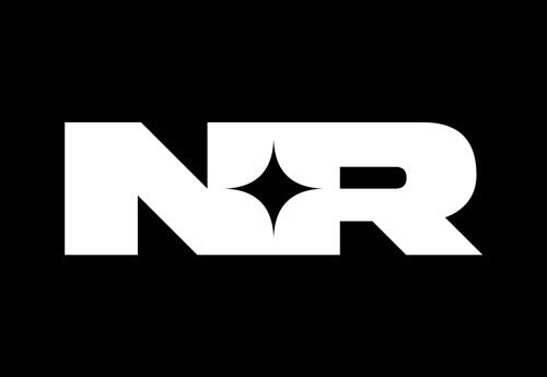 black and white logo capital N and R for Nomad Radio