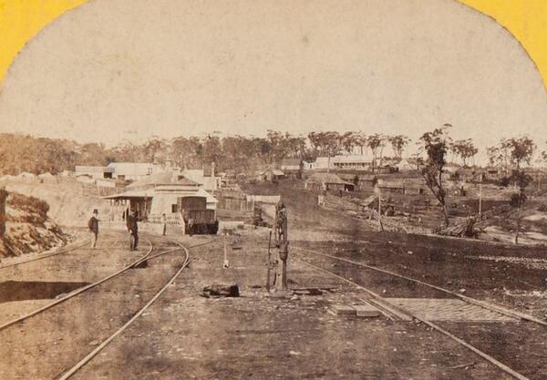Mount Victoria Railway Station in circa 1871