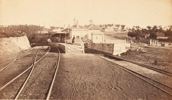 Mount Victoria Railway Station in circa 1879