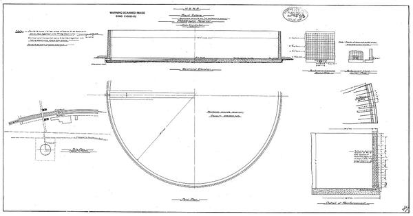 Plan of the Mount Victoria 250,000 gallon water reservoir, 1917