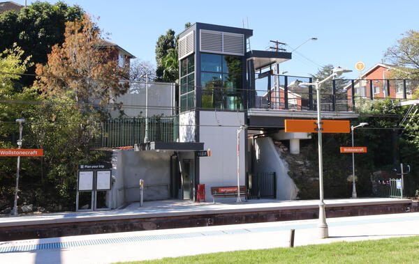 Wollstonecraft Station Upgrade, view towards Platform 1