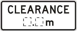 Clearance sign