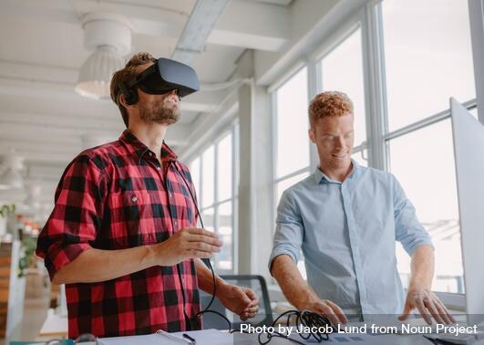 Person using a VR headset